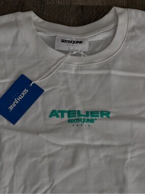 SIXTH JUNE White 'Atelier' Logo Short Sleeve Tee